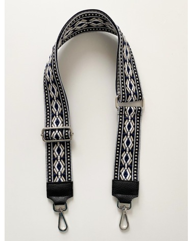 Taschengurt Ornament - Bag Strap - Blau/Beige