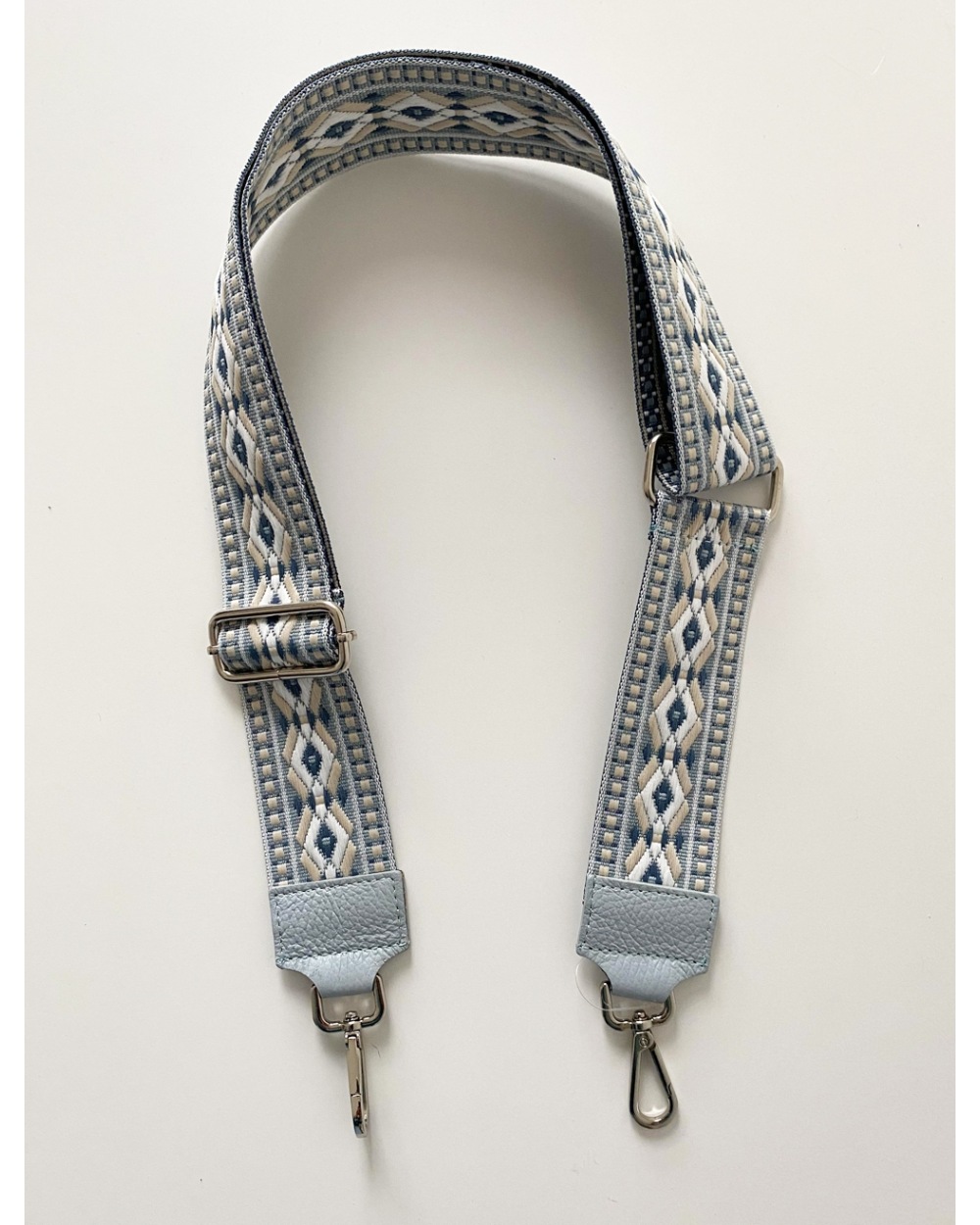 Taschengurt Ornament - Bag Strap - Hellblau/Beige