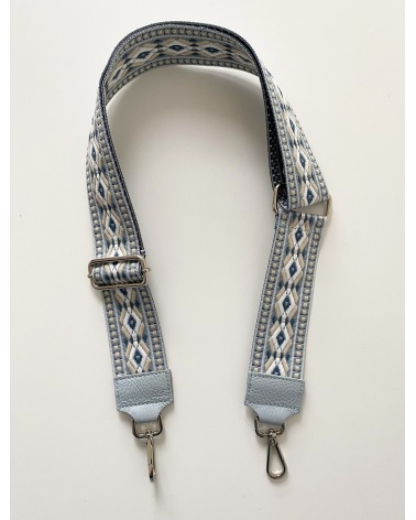 Taschengurt Ornament - Bag Strap - Hellblau/Beige