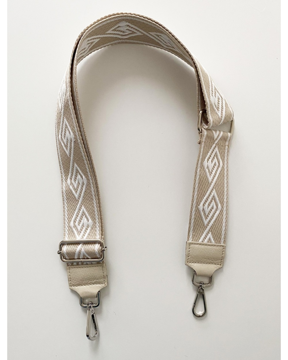 Taschengurt Design - Bag Strap - Beige/Weiss