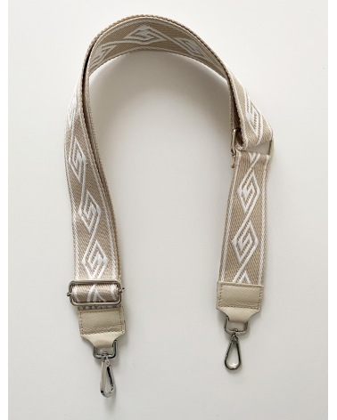 Taschengurt Design - Bag Strap - Beige/Weiss