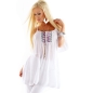 Tunika Kleid Moda - Longbluse - Weiss