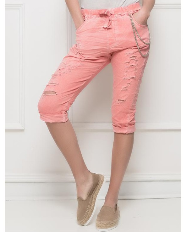 Caprihose NT Fashion - Kette - Lachs