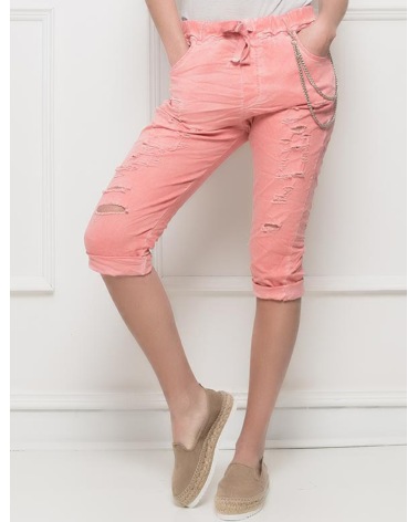 Caprihose NT Fashion - Kette - Lachs