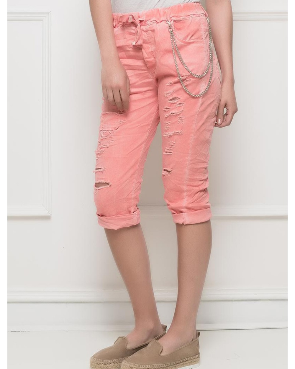 Caprihose NT Fashion - Kette - Lachs