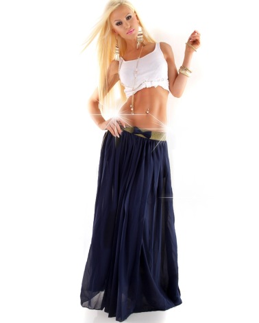 Maxirock Miss Charm - Schleife - Blau
