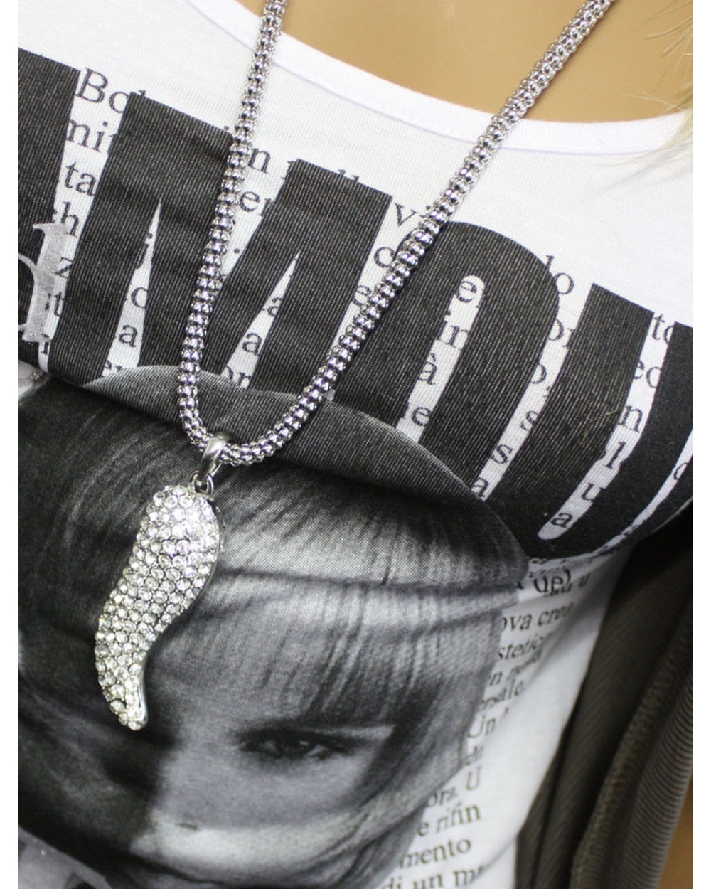 Halskette Strass - Fantasy - Silber Necklaces