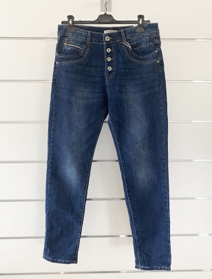 Jeans Karostar - Stickerei - Blau