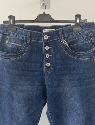 Jeans Karostar - Stickerei - Blau