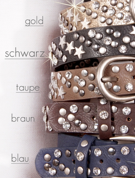 Armband/ Stiefelgurt - Nieten & Sterne - Diverse Farben