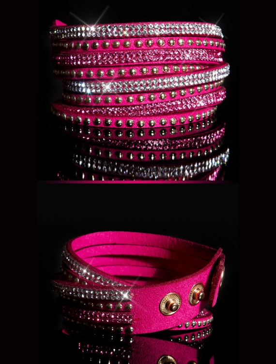 Armband In-Stylefashion - Strass - Pink