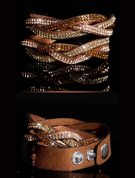 Armband In-Stylefashion - Strass - Bronze