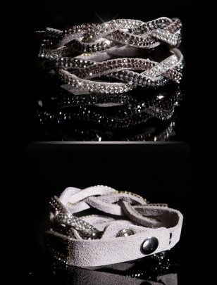 Armband In-Stylefashion - Strass - Grau