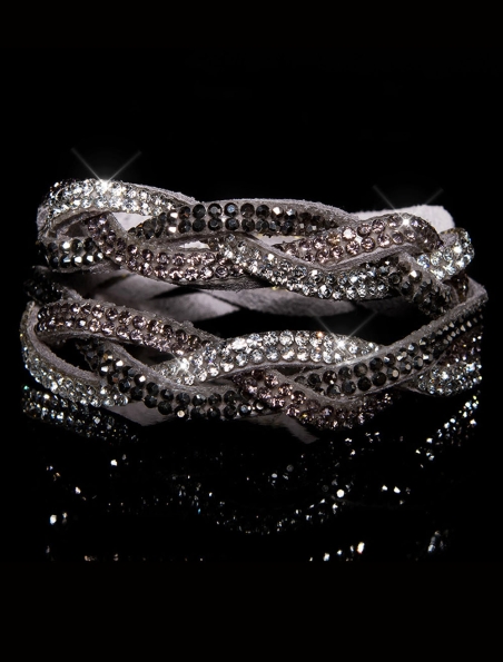 Armband In-Stylefashion - Strass - Grau