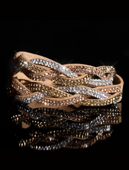 Armband In-Stylefashion - Strass - Beige