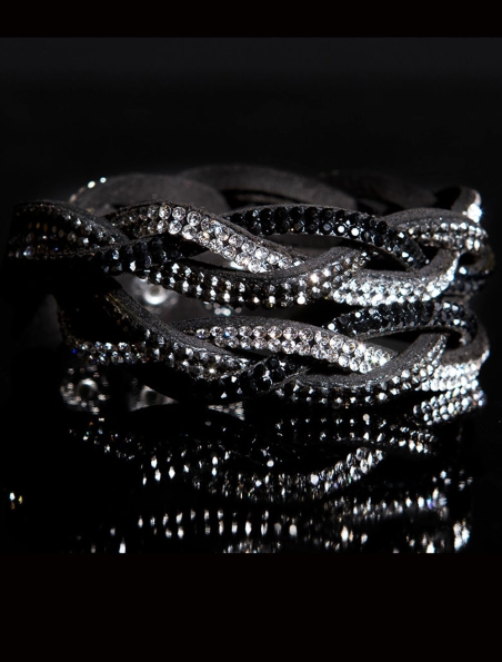 Armband In-Stylefashion - Strass - Schwarz