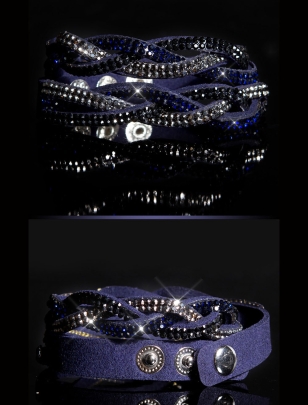 Armband In-Stylefashion - Strass - Blau