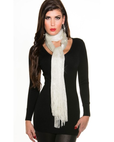 Schal In-Stylefashion - Glitzer - Weiss Scarves