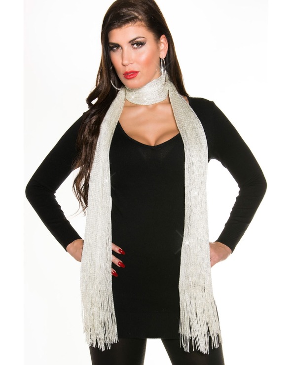 Schal In-Stylefashion - Glitzer - Weiss Scarves