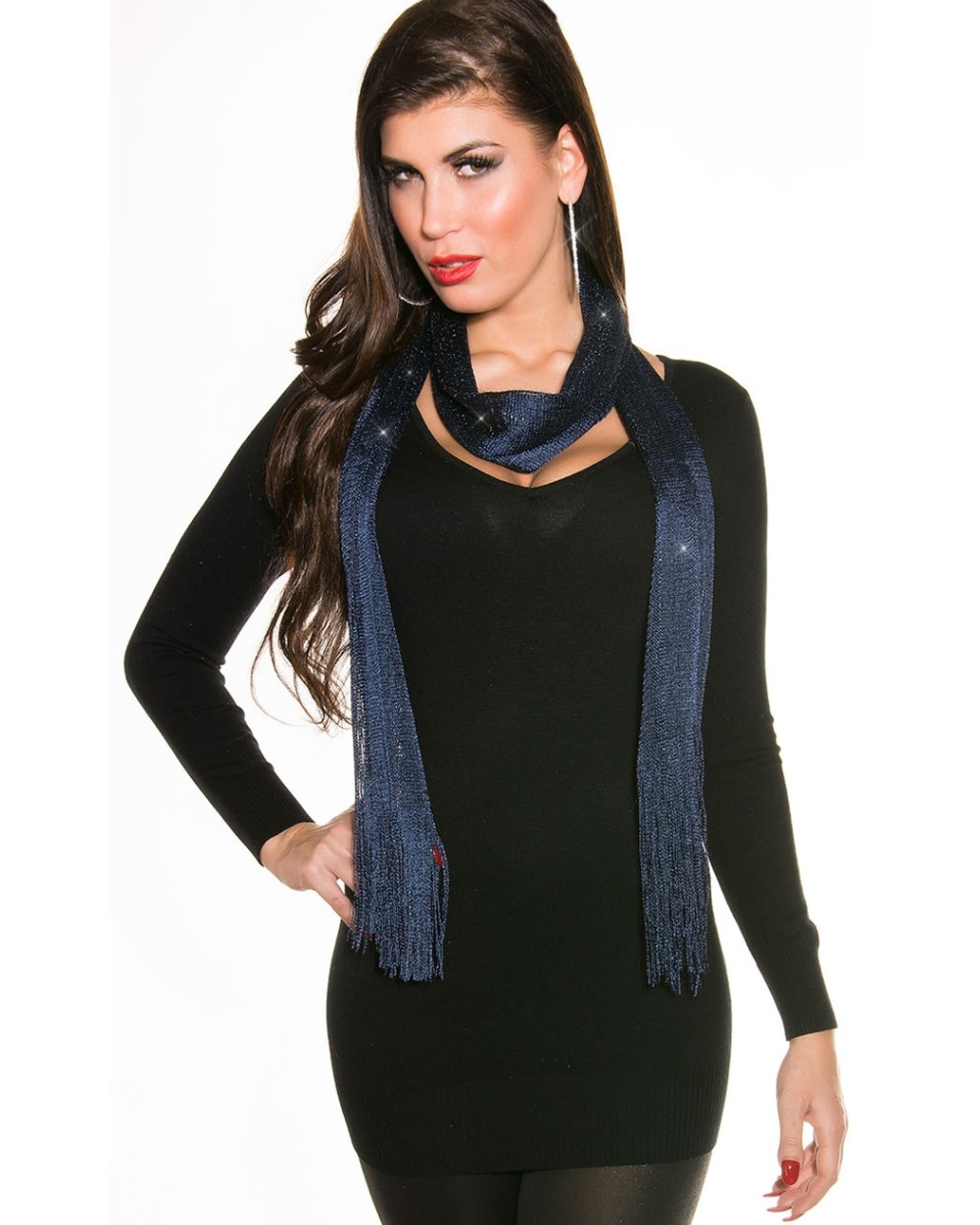 Schal In-Stylefashion - Glitzer - Navy Sciarpa di Lana