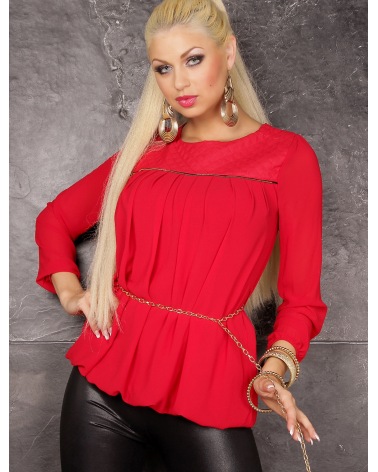 Bluse Fashion - Elegant - Rot Blouses
