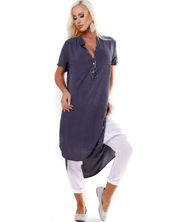 Kleid Styled In Italy - Shirtkleid - Dunkelblau All Dresses