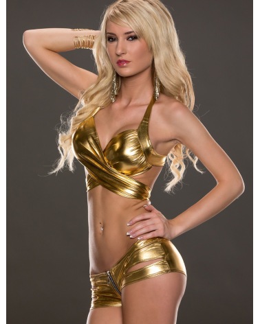 Hot Styles - Top mit Hotpants - Gold Hot Styles
