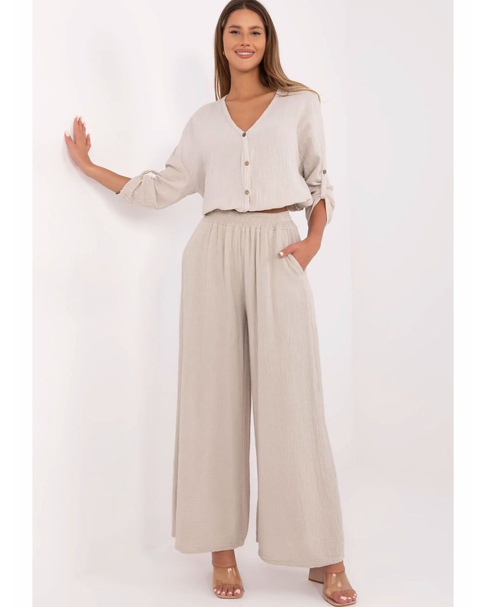Hose Lamia Moda - Musselin - Beige