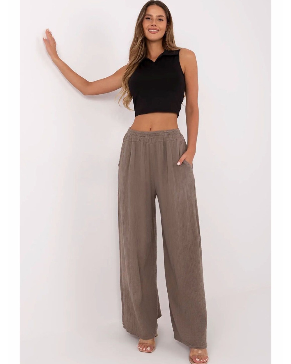 Hose Lamia Moda - Musselin - Braun