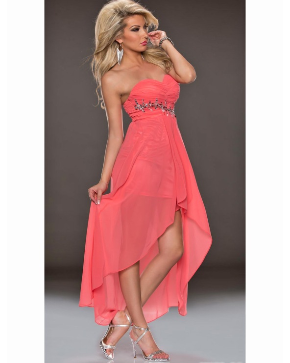 Kleid Eva & Lola - Schleppe - Koralle All Dresses