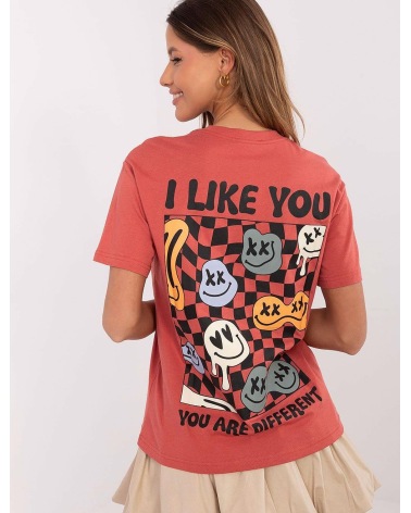 Kurzarmshirt Sublevel - I Like You - Rost