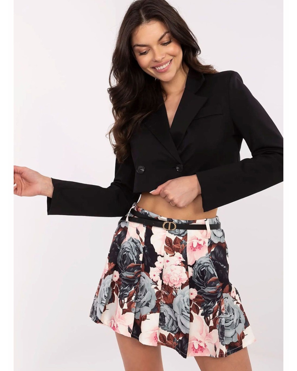 Skorts New Collection - Blumen - Schwarz/Bunt