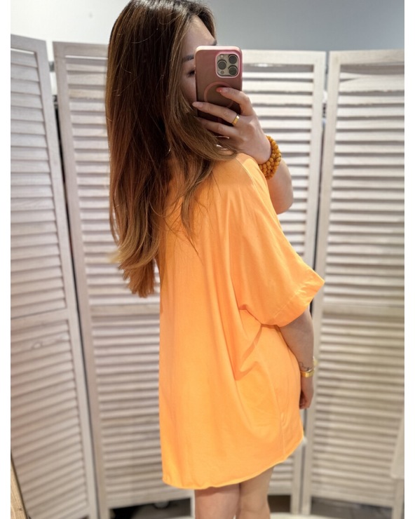 Kurzarmshirt New Collection - Oversized/Städte - Neonorange