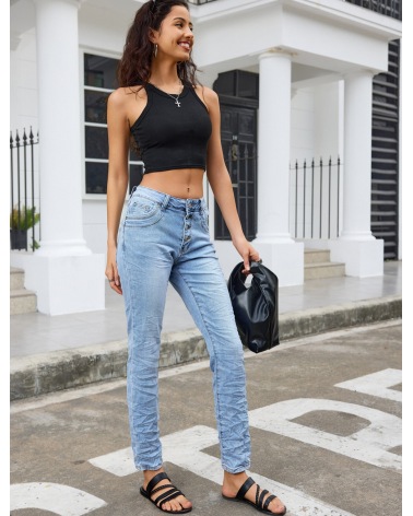 Jeans Jewelly - Baggy Style - Blau