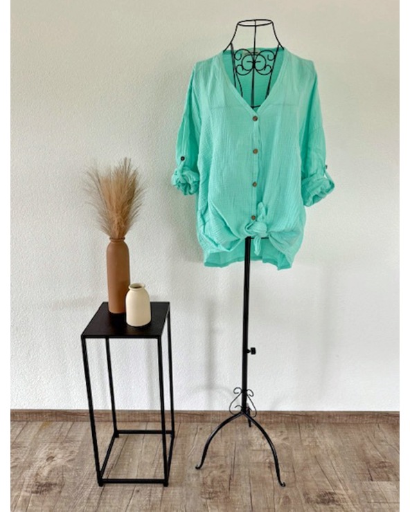 Bluse New Collection - Musselin/Oversized - Mint