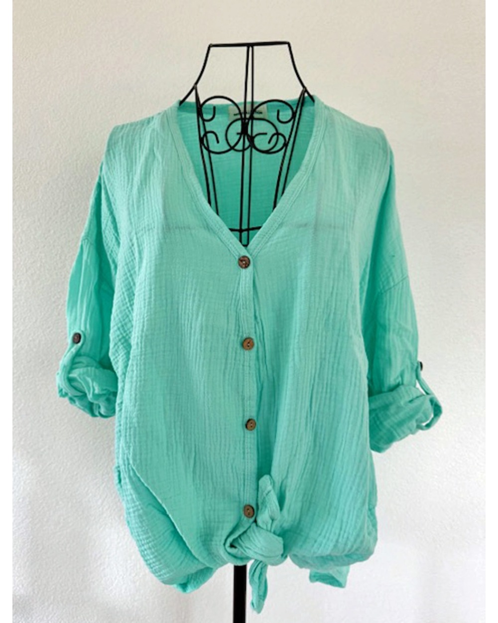 Bluse New Collection - Musselin/Oversized - Mint