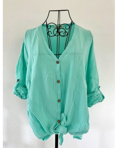 Bluse New Collection - Musselin/Oversized - Mint