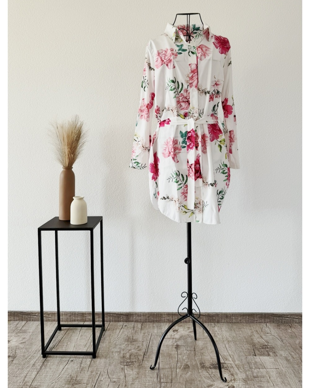 Longbluse Schilo Jolie - Blumen - Creme/Bunt