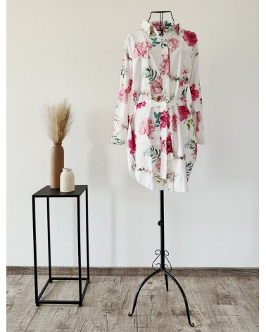 Longbluse Schilo Jolie - Blumen - Creme/Bunt