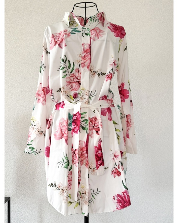 Longbluse Schilo Jolie - Blumen - Creme/Bunt