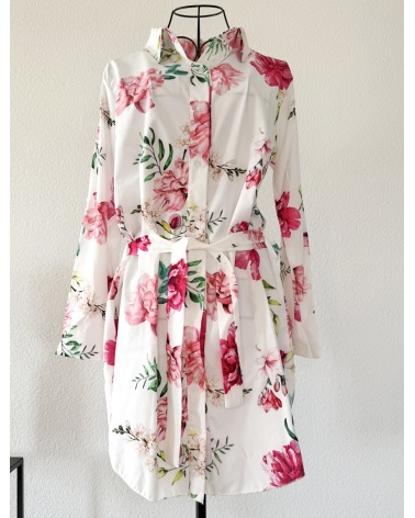 Longbluse Schilo Jolie - Blumen - Creme/Bunt
