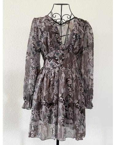 Kleid Schilo Jolie - Chiffon - Grau/Bunt