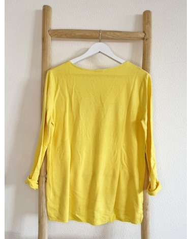 Langarmshirt XoW Moda - Statement - Gelb Sweatshirts