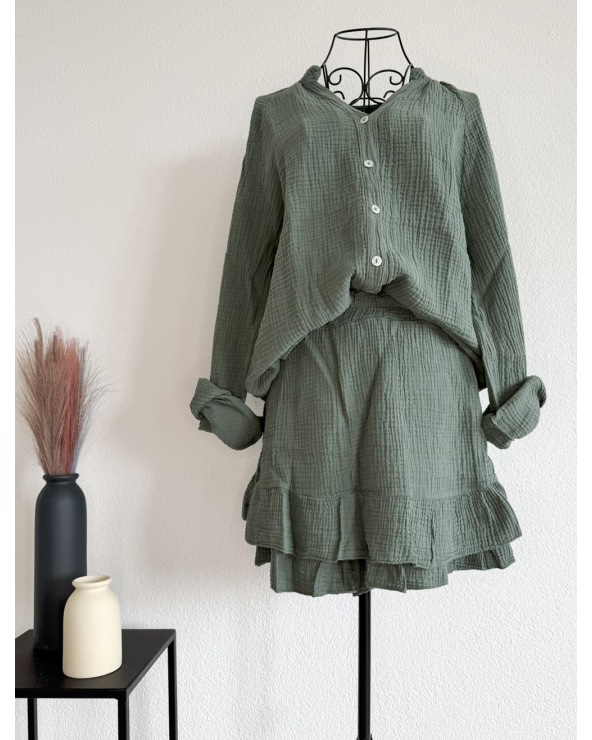 Zweiteiler Schilo Jolie - Musselin - Oliv