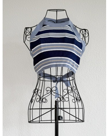 Top Sandy Paris - Neckholder - Blau/Weiss