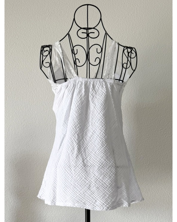Top Schilo Jolie - Musselin/Spitze - Weiss