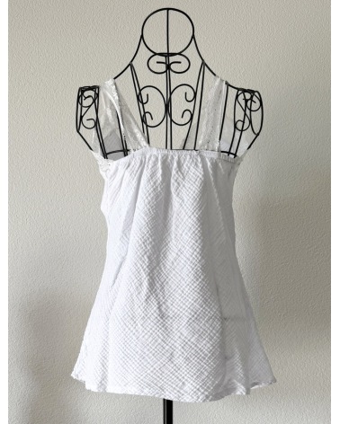Top Schilo Jolie - Musselin/Spitze - Weiss