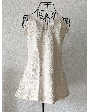 copy of Top Schilo Jolie - Musselin/Spitze - Weiss