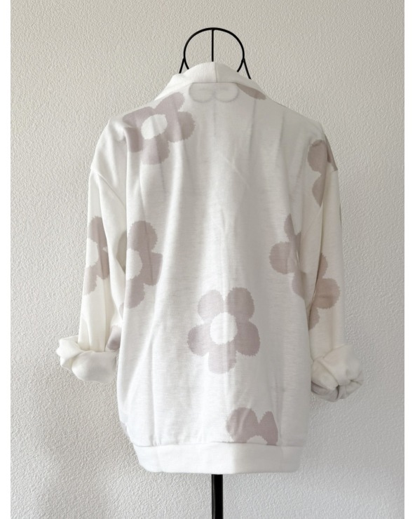 Strickjacke Schilo Jolie - Blumen - Creme/Beige