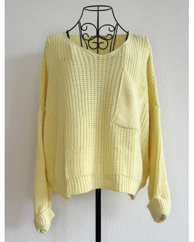 Pullover Italy Moda - Grobstrick - Gelb